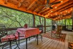 Grill up something fabulous on the screened in deck
